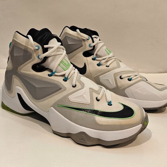 Nike LeBron 13 Command Force 807219-100 2016 Men’s Size 13 White Green Shoes - Picture 2 of 16